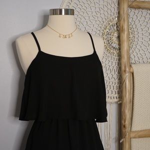 Layered spaghetti strap dress.
